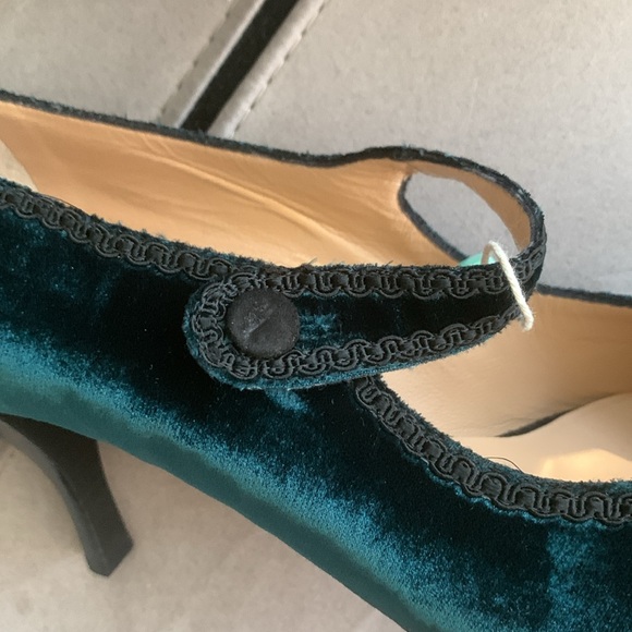 🍃 Ballin Dark Forest Velvet Heels size 40- NIB - Picture 6 of 17
